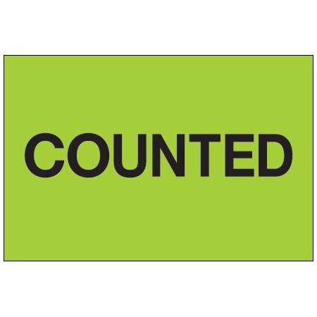 Bsc Preferred 2 x 3'' - ''Counted'' Fluorescent Green Labels BUY00021233